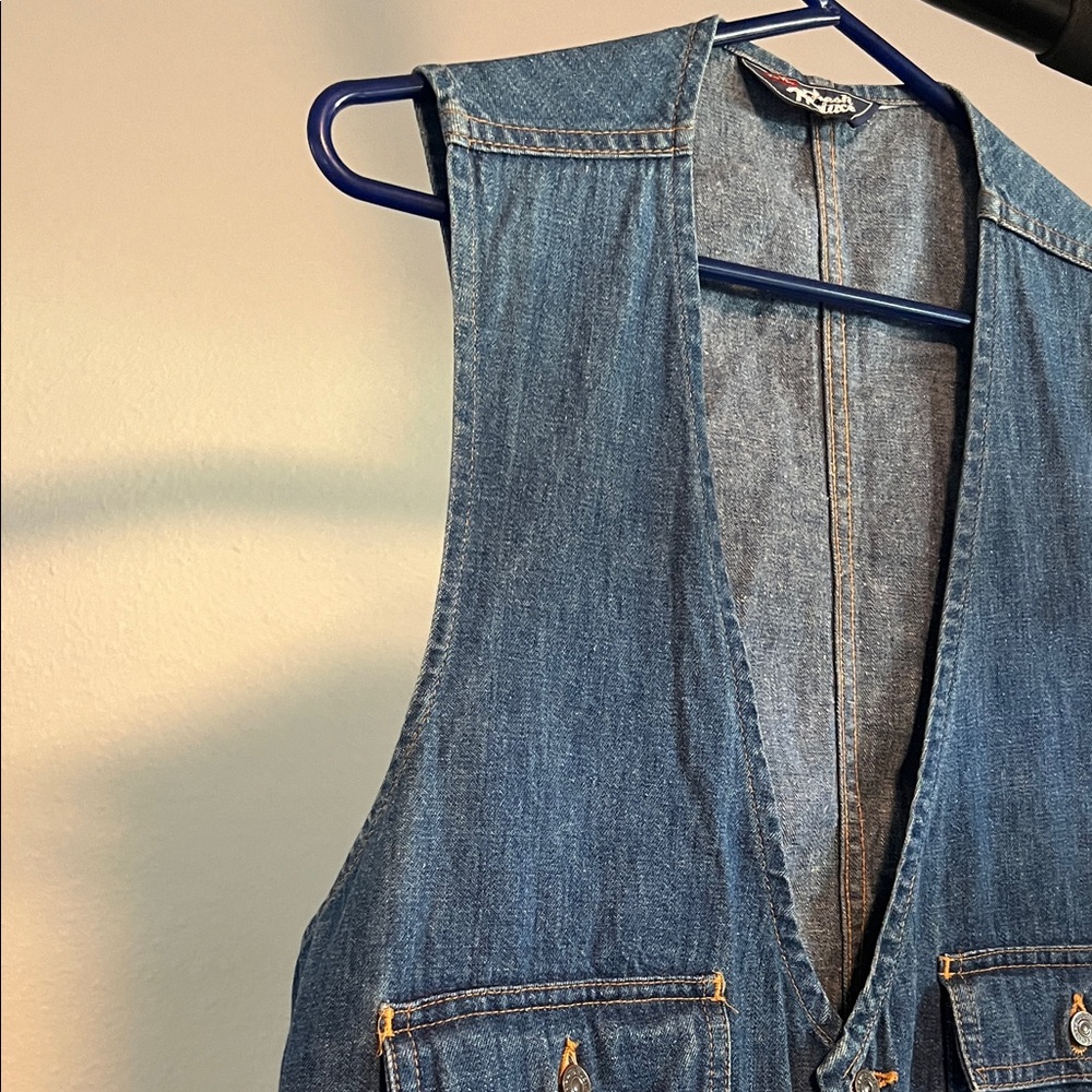 Levi's Produce Blue Denim Vest in Very Nice Condition - Picture 3 of 11